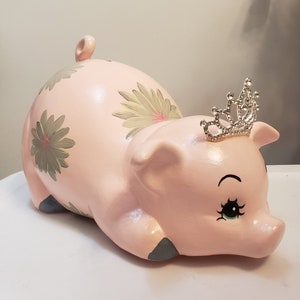 Alcancía / alcancía grande / alcancía para niñas / alcancía de cerámica / regalo para bebés / regalo para baby shower