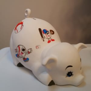 Piggy bank/personalized piggy bank/custom piggy bank/boys piggy bank/ceramic piggy bank/baby gift/baby shower gift/birthday gift