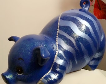 Personalized piggy bank, boys piggy bank, blue piggy bank
