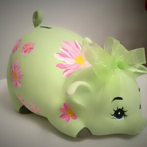 Alcancía/Alcancía personalizada/Alcancía pintada a mano/Alcancía para niñas/Alcancía para bebés/Regalo para bebés/Regalo de baby shower/regalo