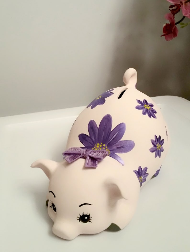 Personalized Piggy Bank/girls Piggy Bank/baby Bank/ceramic Etsy