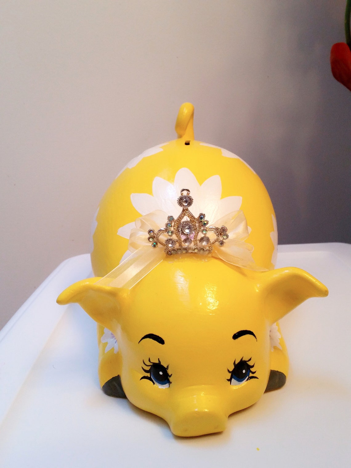 Piggy Bank/girls Piggy Bank/yellow Piggy Bank/baby Gift/baby Etsy
