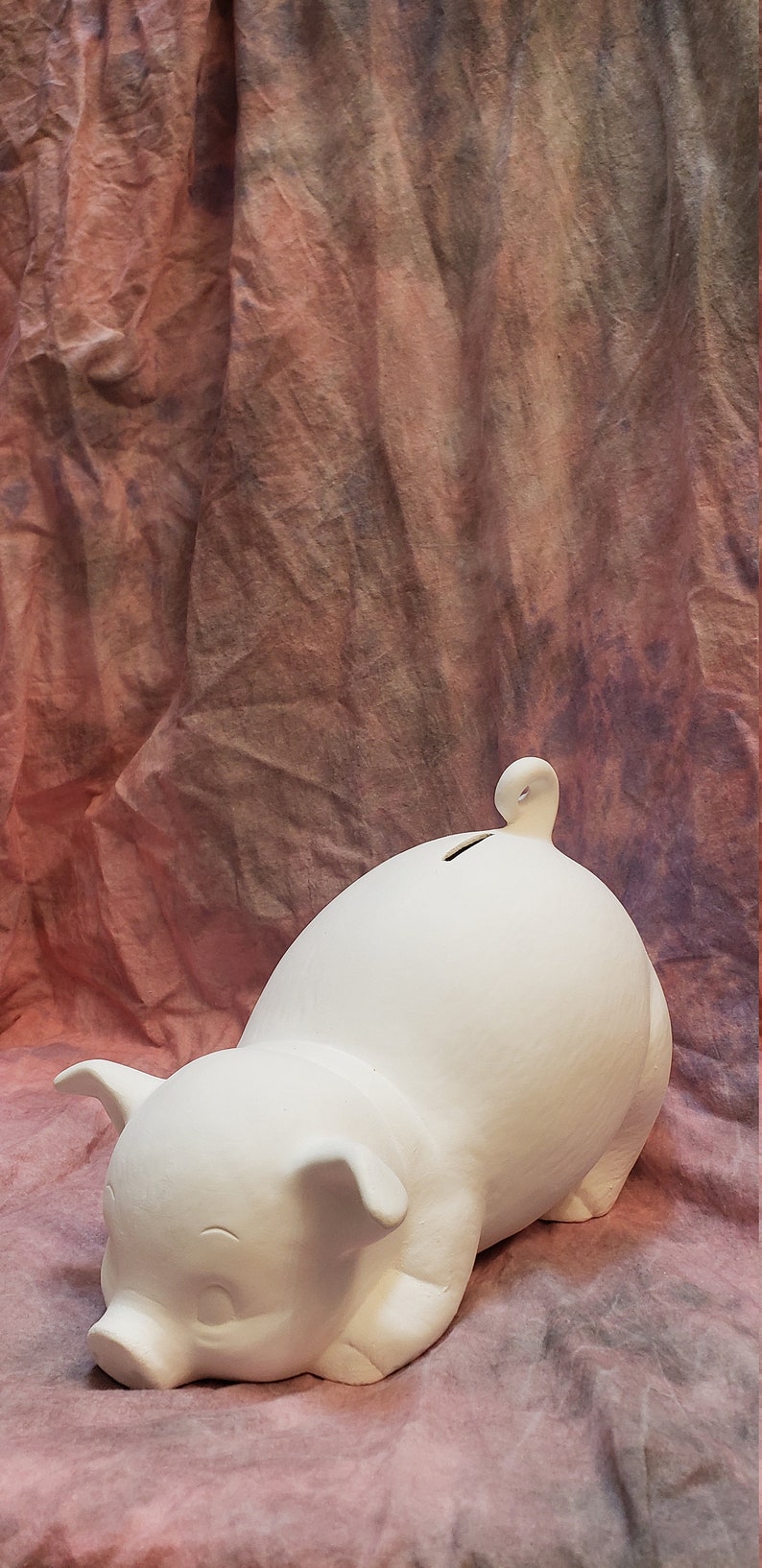 Large Ceramic Bisque Piggy Bank/paintyourown Piggy Bank Etsy