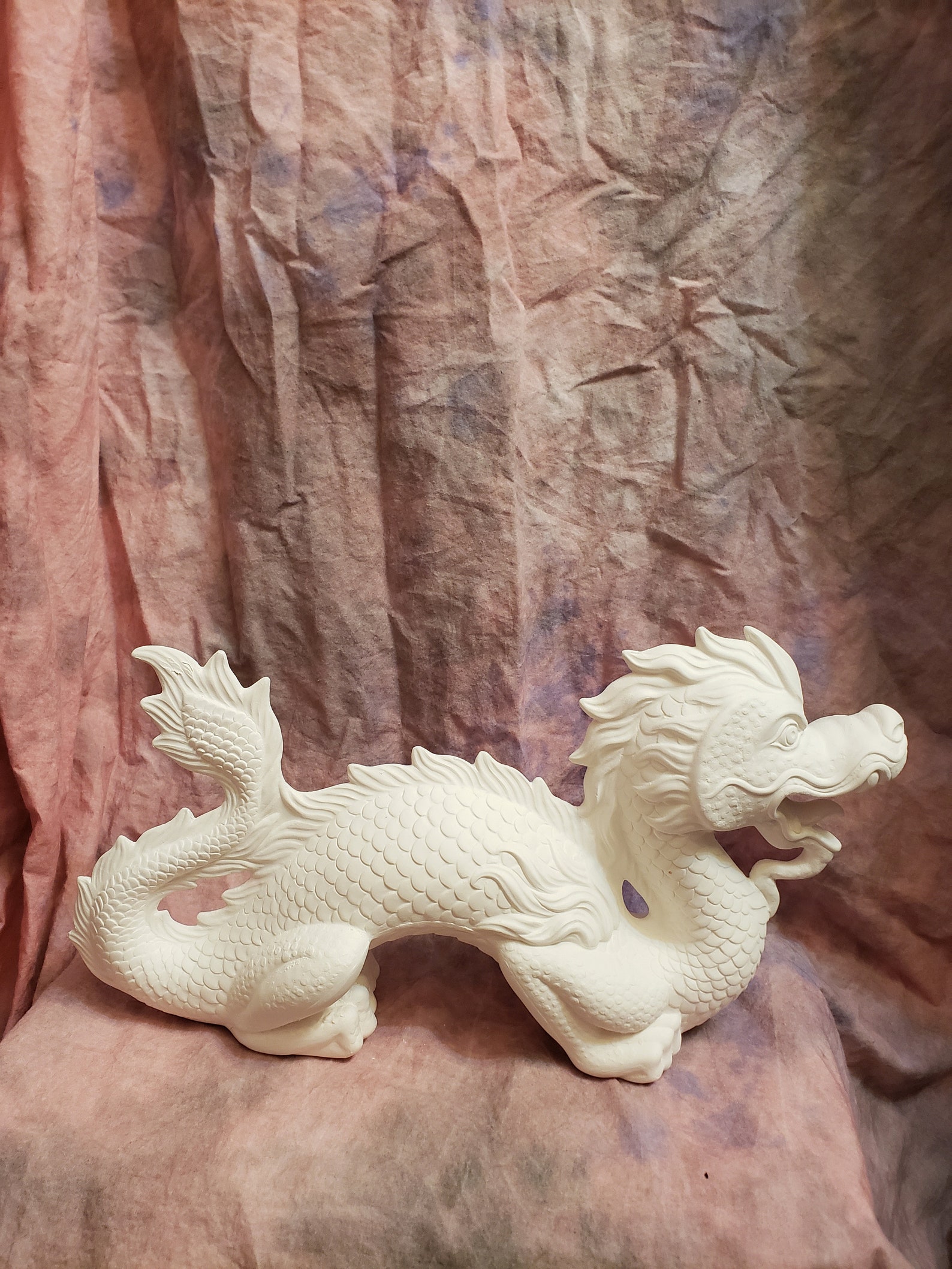 Large Oriental Dragon/Ceramic Dragon/ReadyToPaint Dragon Etsy