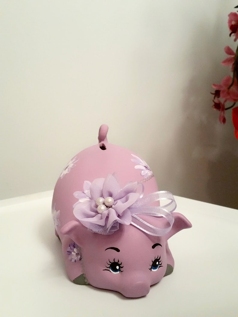 Piggy bank/personalized piggy bank/purple piggy bank/baby ...