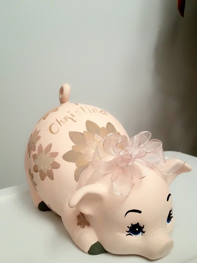Piggy bank/large piggy bank/girls piggy bank/ceramics piggy Etsy