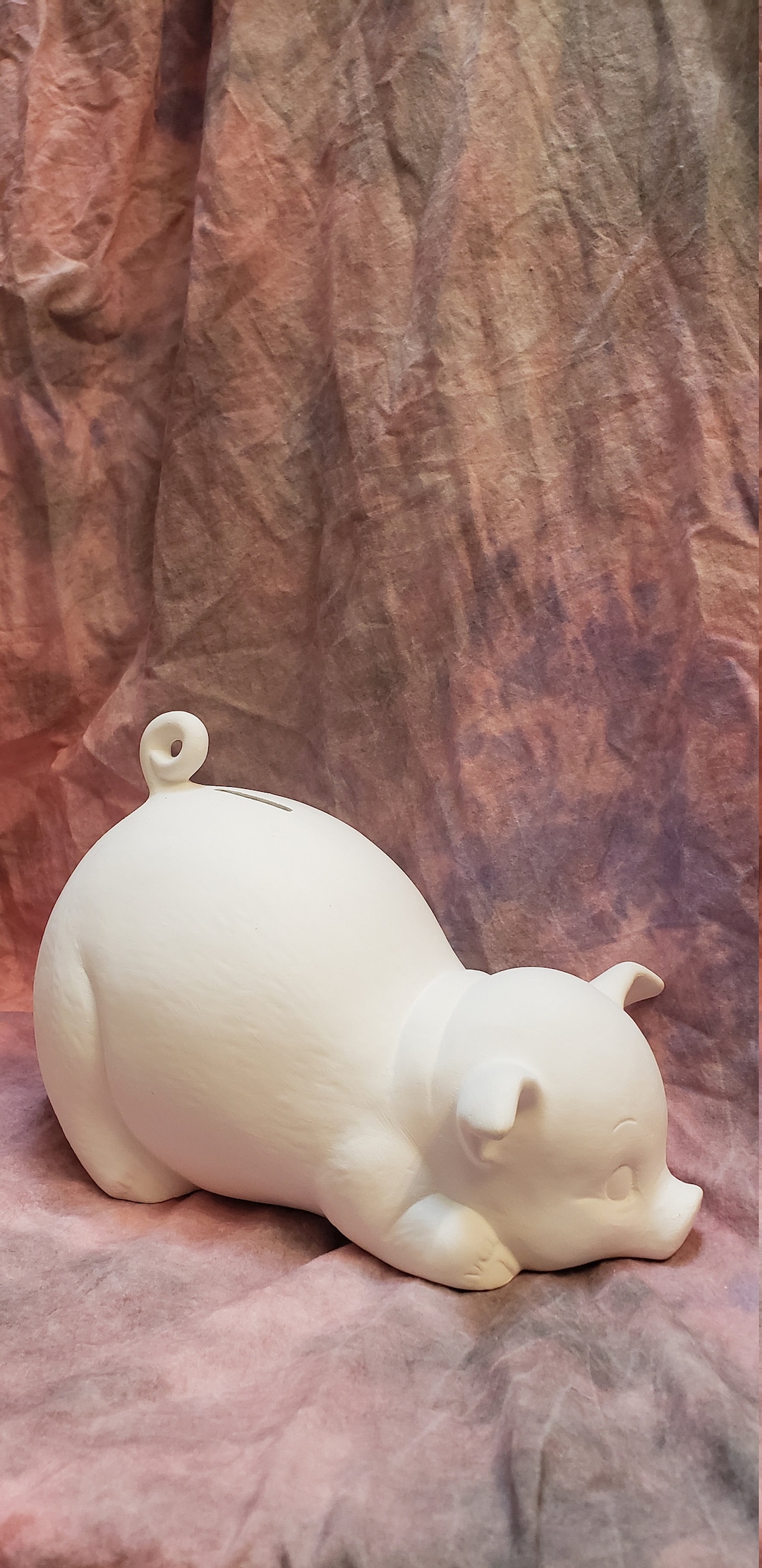 Large Ceramic Bisque Piggy Bank/paintyourown Piggy Bank Etsy