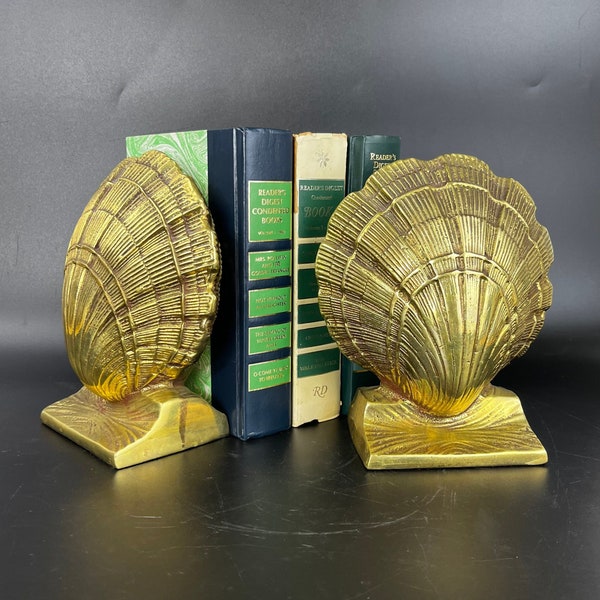 Brass Shell Bookends Etsy