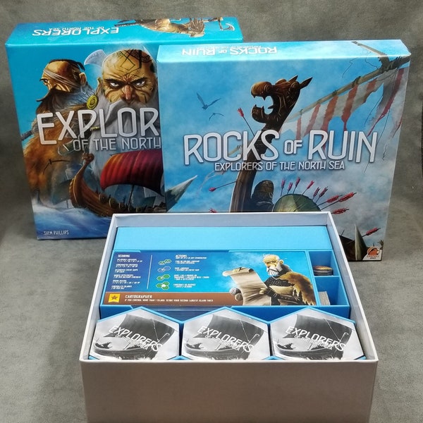 Karve - Insert de jeu de société imprimé en 3D pour les explorateurs de la mer du Nord et de l’extension Rocks of Ruin