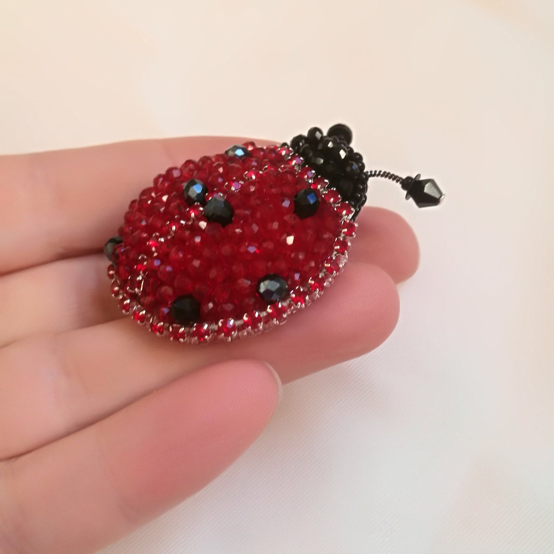 Ladybug brooch Etsy