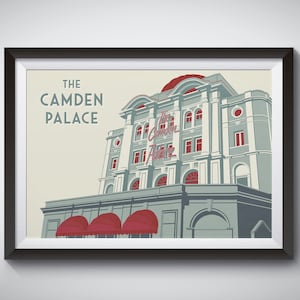 Camden Palace Poster, Music Venue Print, London Travel Poster, Camden Town, North London, Euston, Chalk Farm, Primrose Hill, Amy Winehouse