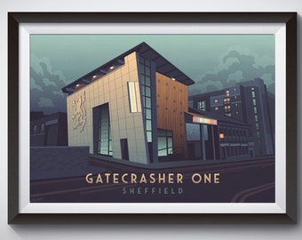 Gatecrasher One Nightclub Poster, Sheffield, Yorkshire, Dance Music, Trance, Clubbing, Vintage Venue Print, Retro Club, Djs, The Republic