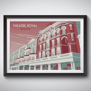 Theatre Royal Brighton Poster, Brighton Travel Print, Architecture Print, East Sussex, Opera, Ballet, Brighton Pier, The Laines, Seaside Art