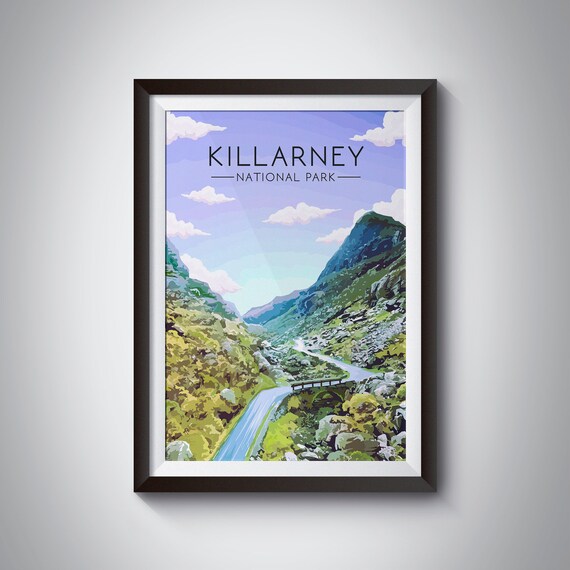 Killarney National Park Poster Ireland Travel Print County Etsy
