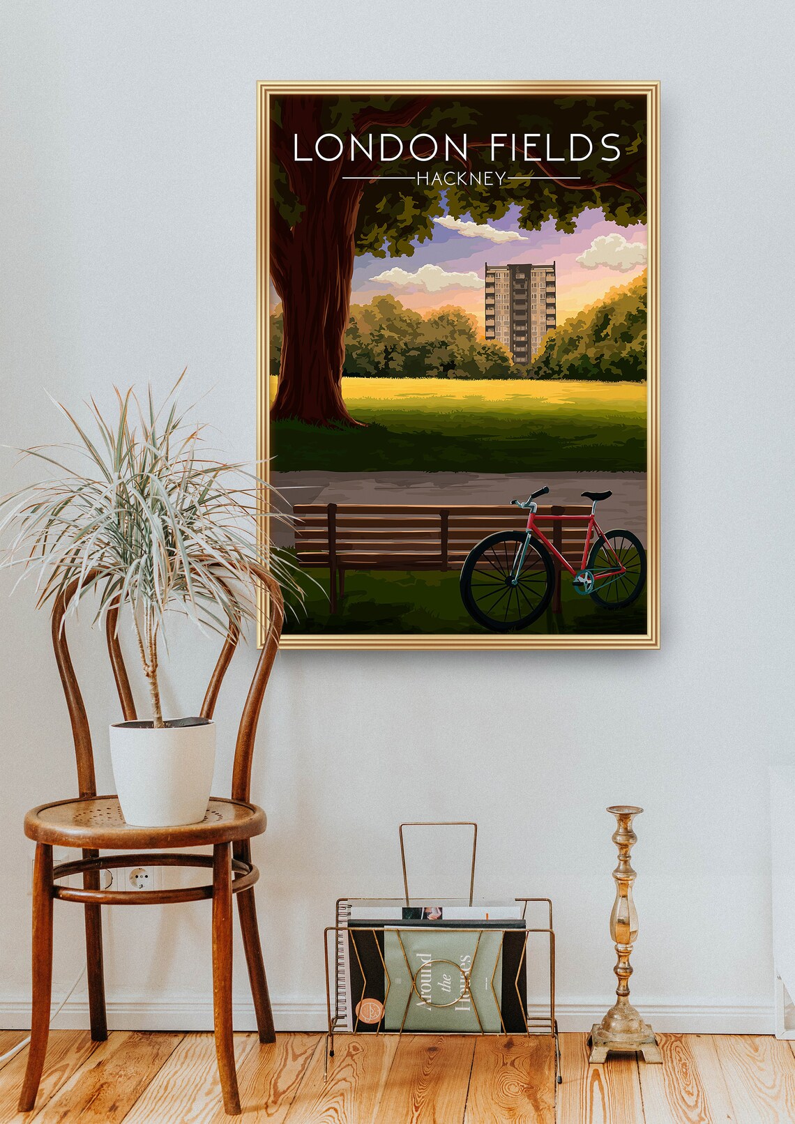 London Fields Hackney Poster Travel Print East London Park Etsy