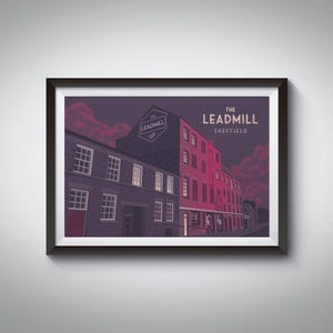 The Leadmill Sheffield Poster, Music Venue, South Yorkshire, Human League, Retro Music Print, Vintage Travel Poster, Tramlines Festival, Gig