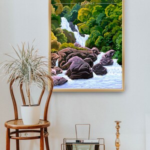 Torc Waterfall Ireland Poster, Irish Travel Print, Killarney National Park, Ring of Kerry, Muckross House, Torc Mountain, Kerry Way, Gift image 4