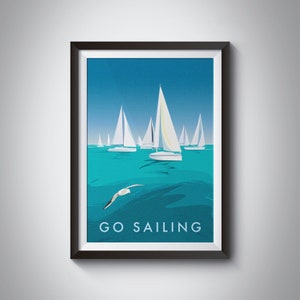 Retro Sailing Poster 