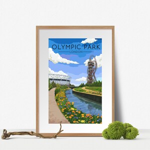 Olympic Park London Poster, Olympic Stadium, London 2012 Olympics, Stratford East London Print, Lee Valley, Orbit Slide, Hackney Wick, Art image 5