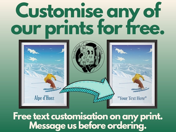 Custom Snowboarding Poster Personalised Snowboard Print - Etsy Israel