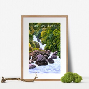 Torc Waterfall Ireland Poster, Irish Travel Print, Killarney National Park, Ring of Kerry, Muckross House, Torc Mountain, Kerry Way, Gift image 5