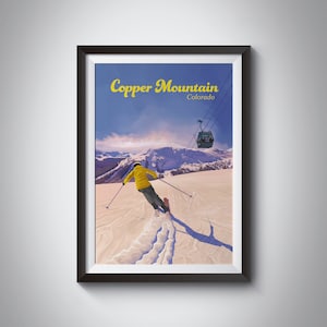 Copper Mountain Ski Resort Poster, Colorado Reise Poster, Rocky Mountains, Nationalpark Poster, Vintage Skiing Print, Breckenridge, Aspen