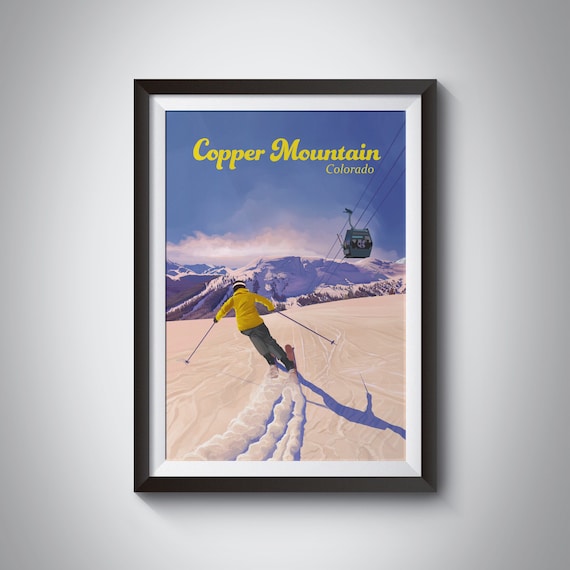 Copper Mountain Ski Resort Poster Colorado Travel Poster - Etsy