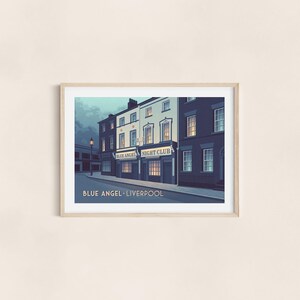 Blue Angel Liverpool Poster, The Raz Nightclub, Clubbing, Vintage Travel Print, Seel Street, Berry Street, Cavern Club, Beatles, Music Venue image 3