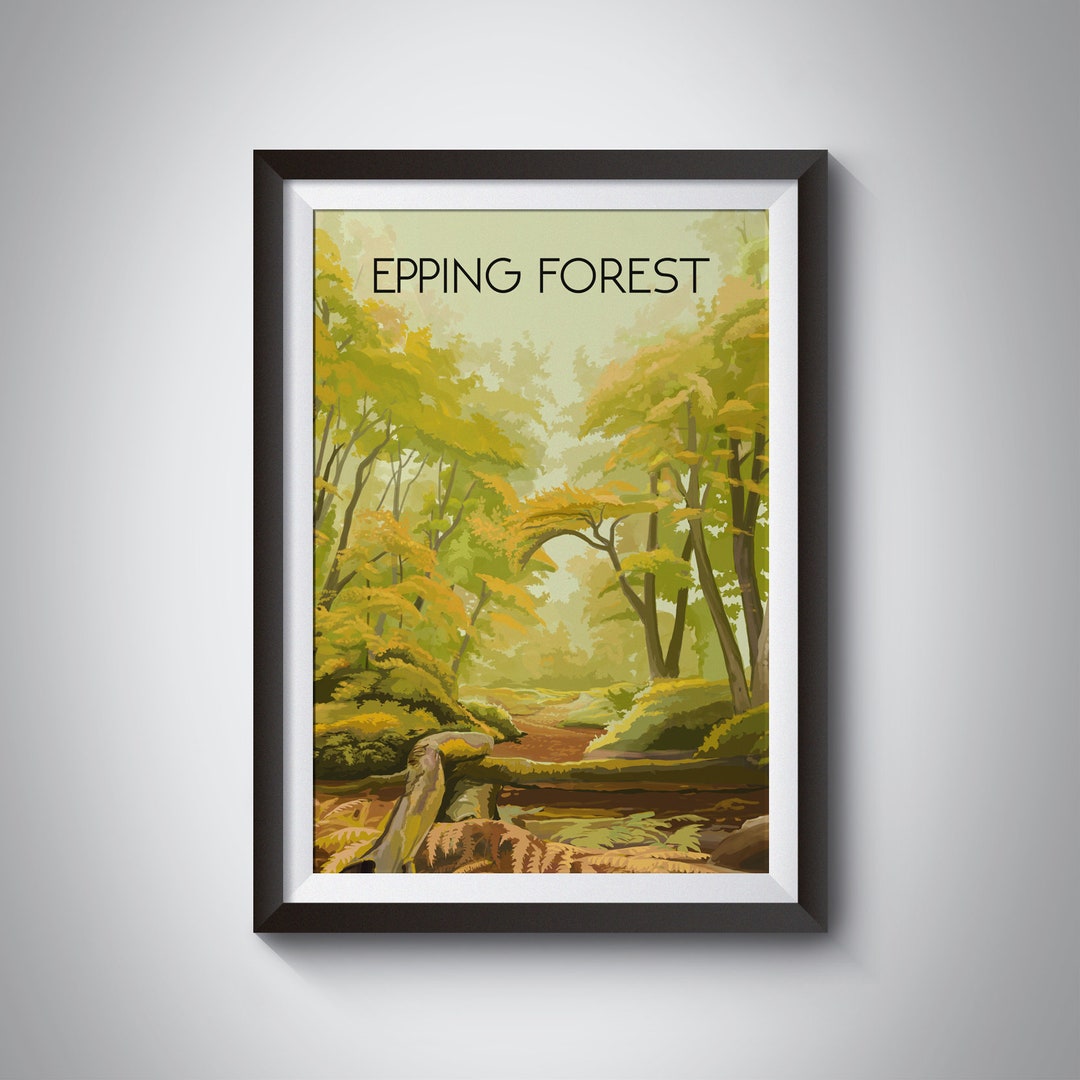 Epping Forest Poster, Essex Travel Poster, Epping Wall Art Print
