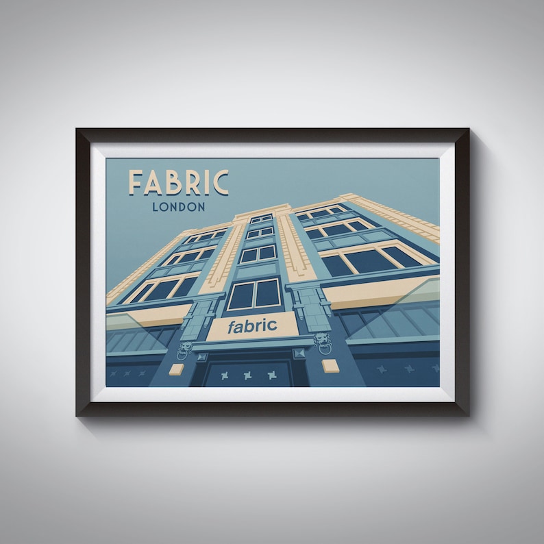 Fabric London Poster Music Venue Art Deco Print Etsy