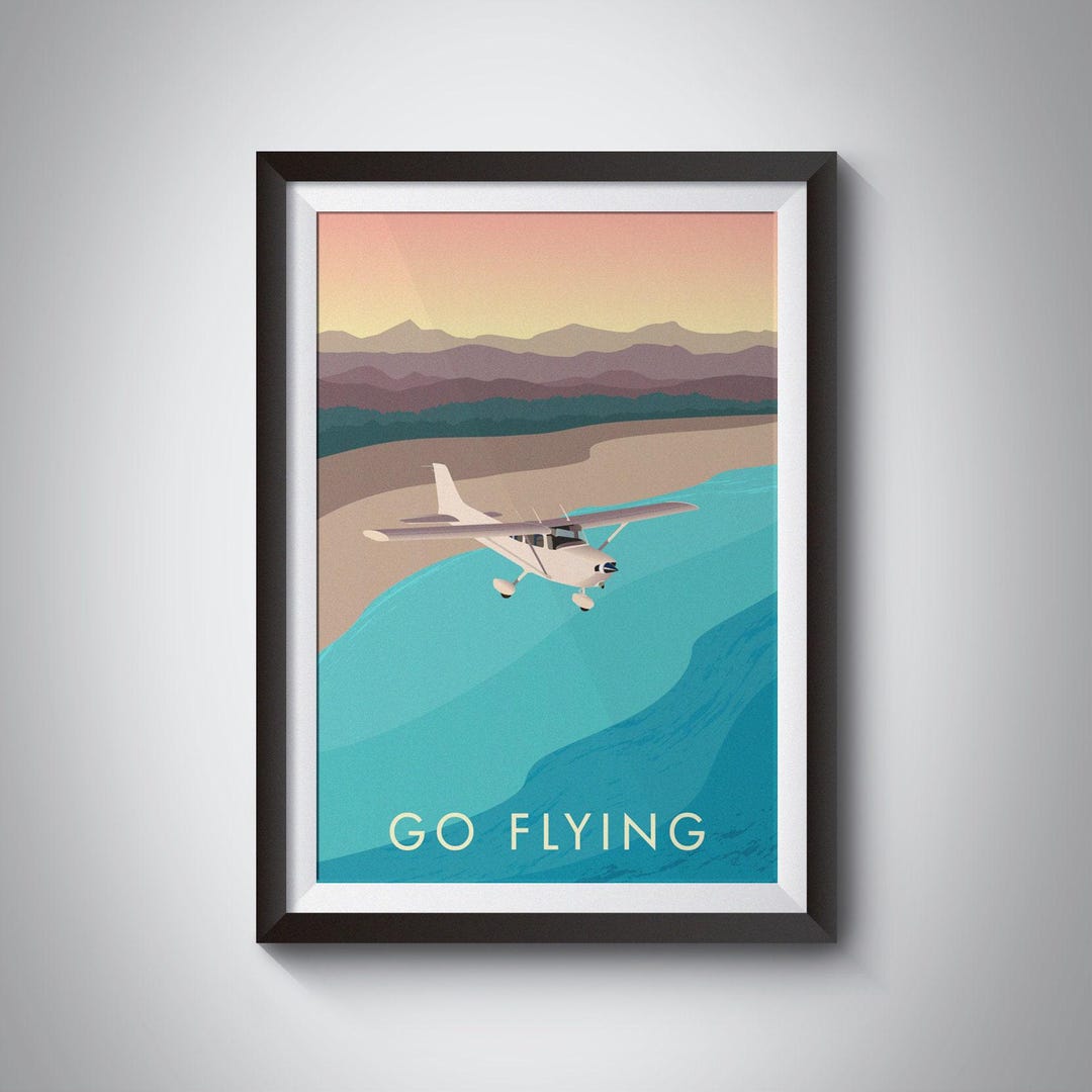 Go Flying Travel Poster, Outdoor Hobbies, Cessna Plane, Aviation, Vintage  Travel Print, Adventure, Pilot, Aircraft, Skyhawk, Aeroplane Art - Etsy, image size:1080x1080