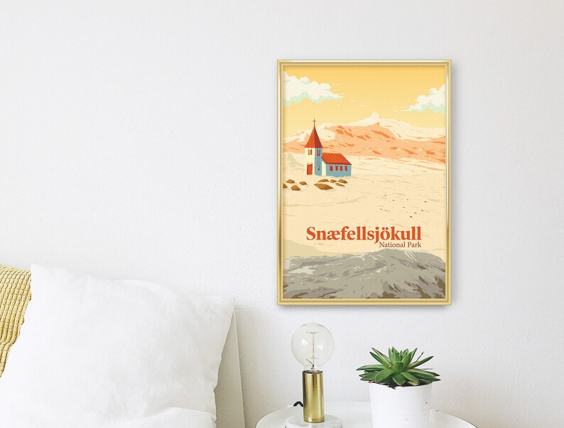 Northern Lights Icelandic Wall Art Iceland Travel Print Vik Sn\u00e6fellsj\u00f6kull National Park Poster Reykjavik Snaefellsness Peninsula