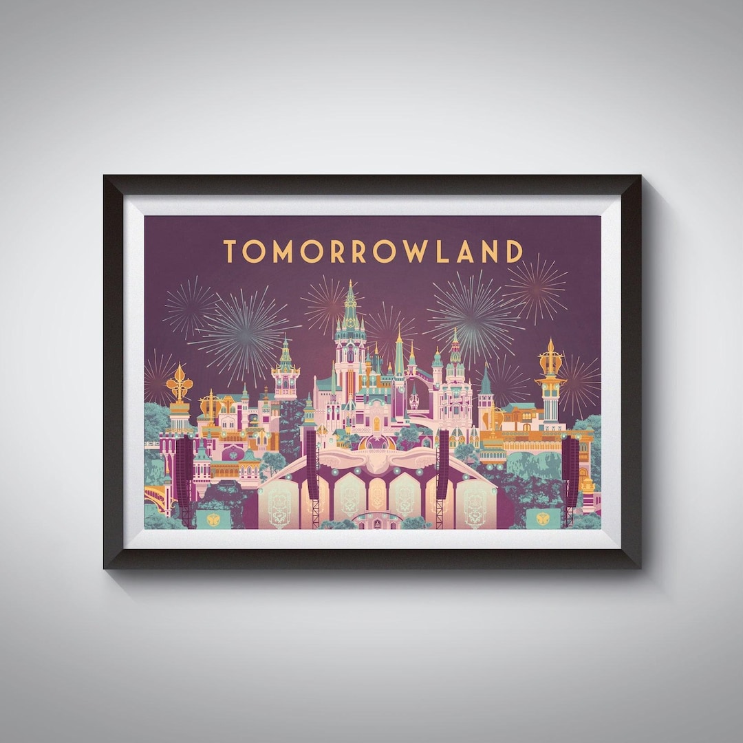 Tomorrowland 2023 Poster, EDM Festival, Boom Belgium, Vintage