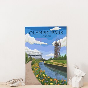 Olympic Park London Poster, Olympic Stadium, London 2012 Olympics, Stratford East London Print, Lee Valley, Orbit Slide, Hackney Wick, Art image 2