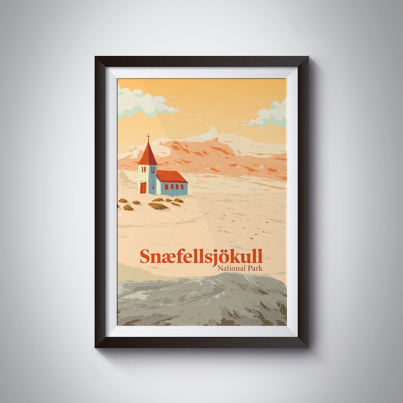 Northern Lights Icelandic Wall Art Iceland Travel Print Vik Sn\u00e6fellsj\u00f6kull National Park Poster Reykjavik Snaefellsness Peninsula