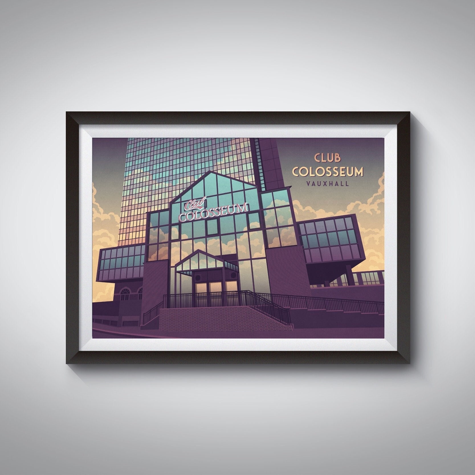 Club Colosseum Nightclub Poster, Vauxhall London Travel Print, TwiceasNice, London Music Club Night, Fabric, Turnmills, Bagleys, Wall Art