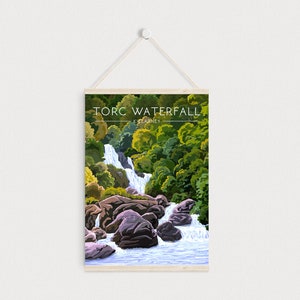 Torc Waterfall Ireland Poster, Irish Travel Print, Killarney National Park, Ring of Kerry, Muckross House, Torc Mountain, Kerry Way, Gift image 6