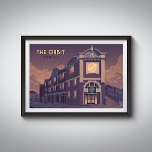The Orbit, póster de la discoteca Afterdark, Morley, póster de viaje a Leeds, música techno, rave de los 90, Carl Cox, Rephlex Records, New Pavilion