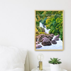 Torc Waterfall Ireland Poster, Irish Travel Print, Killarney National Park, Ring of Kerry, Muckross House, Torc Mountain, Kerry Way, Gift image 3