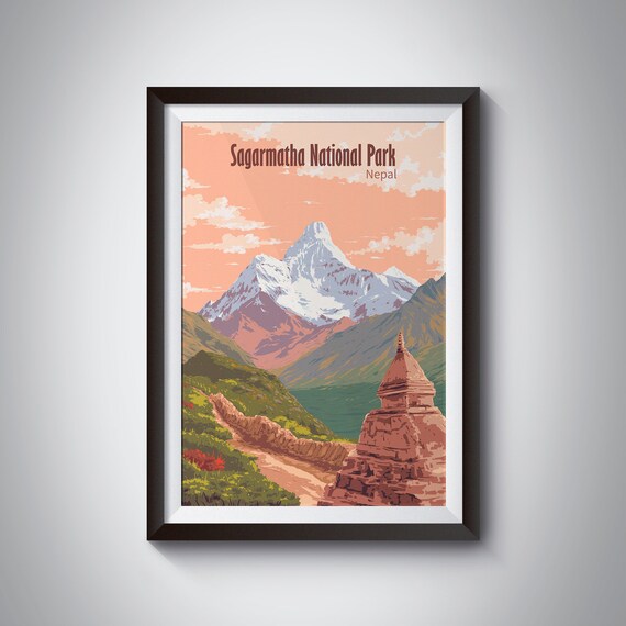 山頂エベレスト。世界で最も高い山。ネパールの国立公園。ベクター