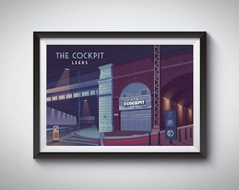 Cockpit Leeds Music Venue Poster, The Cockpit, Leeds Architecture, Swinegate, Brighton Beach Indie Night, Kaiser Chiefs, Live Music, Gigs