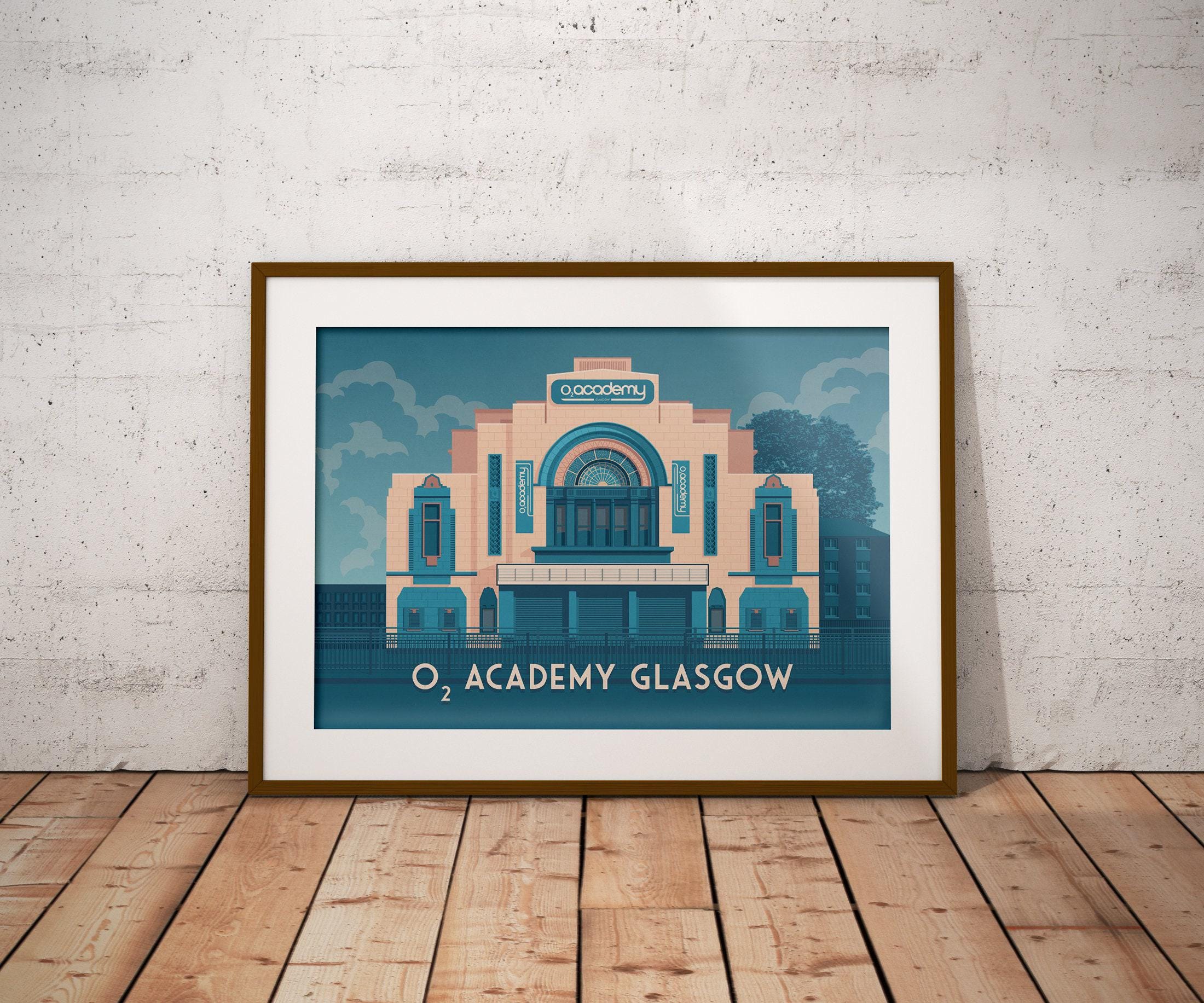 O2 Academy Glasgow Poster, Scotland, Architecture, Art Deco Building ...