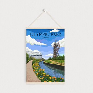 Olympic Park London Poster, Olympic Stadium, London 2012 Olympics, Stratford East London Print, Lee Valley, Orbit Slide, Hackney Wick, Art image 6
