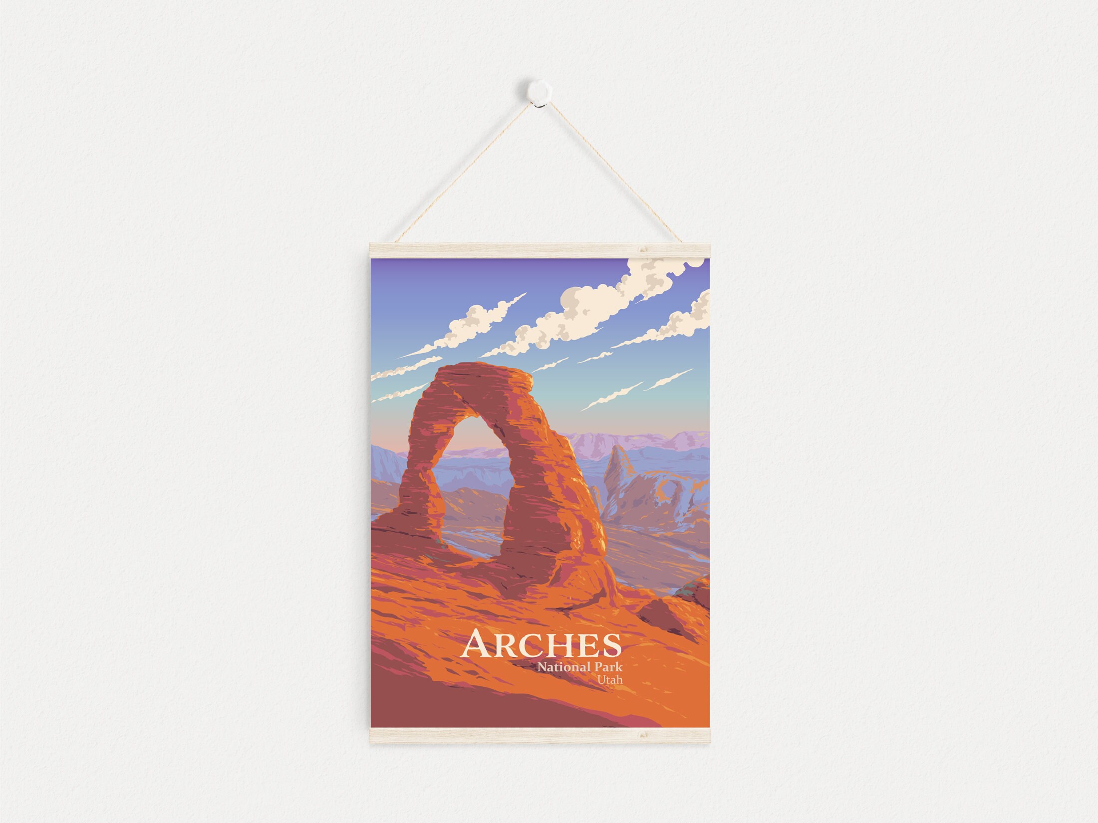 Discover Parc National Arches Vintage Voyage Poster