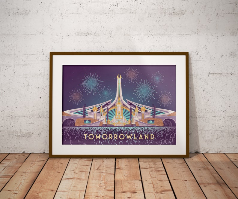 Cartel del festival de música Tomorrowland, Boom Bélgica, música dance, Dubstep, Drum n Bass, EDM, impresión de viaje, Glastonbury, Creamfields, Boomtown imagen 6