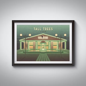 Tall Trees Yarm Nightclub Poster, Tall Trees Hotel, Retro Clubbing Print, Teeside, Middlesbrough, Stockton-on-Tees, Club Macmillan, Club M image 1