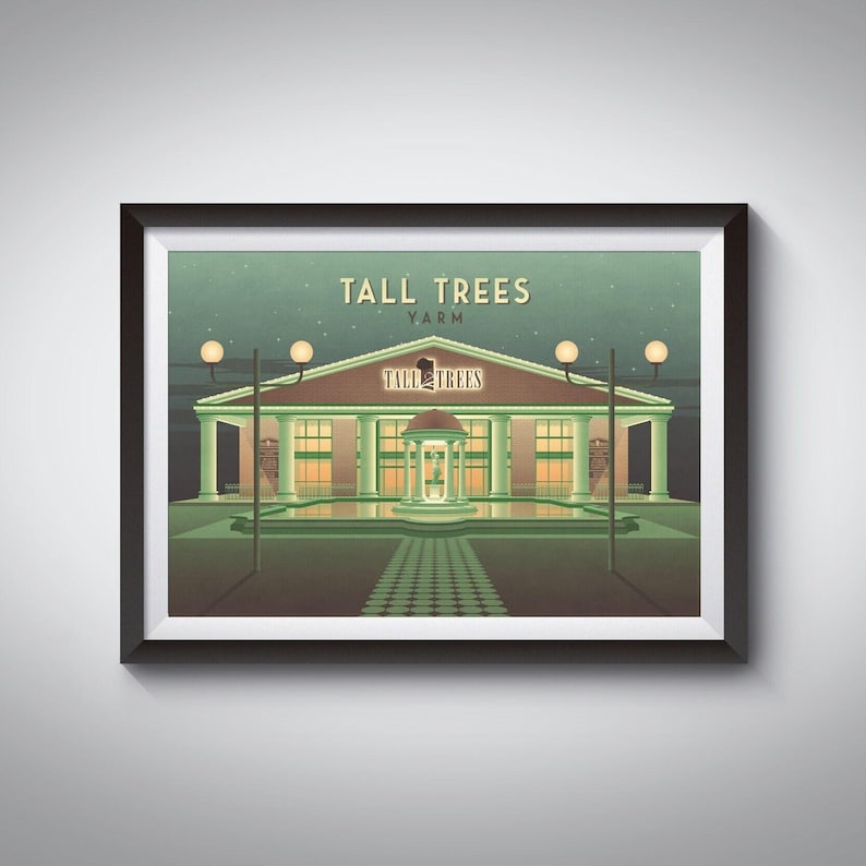 Tall Trees Yarm Nightclub Poster, Tall Trees Hotel, Retro Clubbing Print, Teeside, Middlesbrough, Stockton-on-Tees, Club Macmillan, Club M image 1