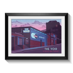 The Void Stoke-on-Trent Poster, Golden at the Void Nightclub Print, Hanley, The Void Nightclub, 90s Rave, Clubbing Wall Art, Golden Stoke