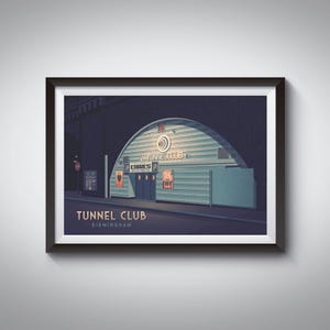 Tunnel Club-poster, Birmingham Nightclub, House of God, Subway City, West Midlands, Brum, Basswave, Clubbing, Godskitchen, Techno Music Rave