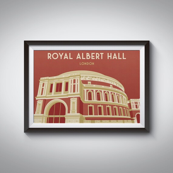 Royal Albert Hall Poster Music Venue Print Art Deco London | Etsy